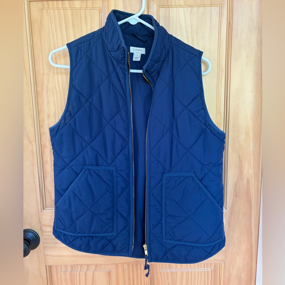 Jcrew Navy Quilted Puffer Vest